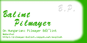 balint pilmayer business card